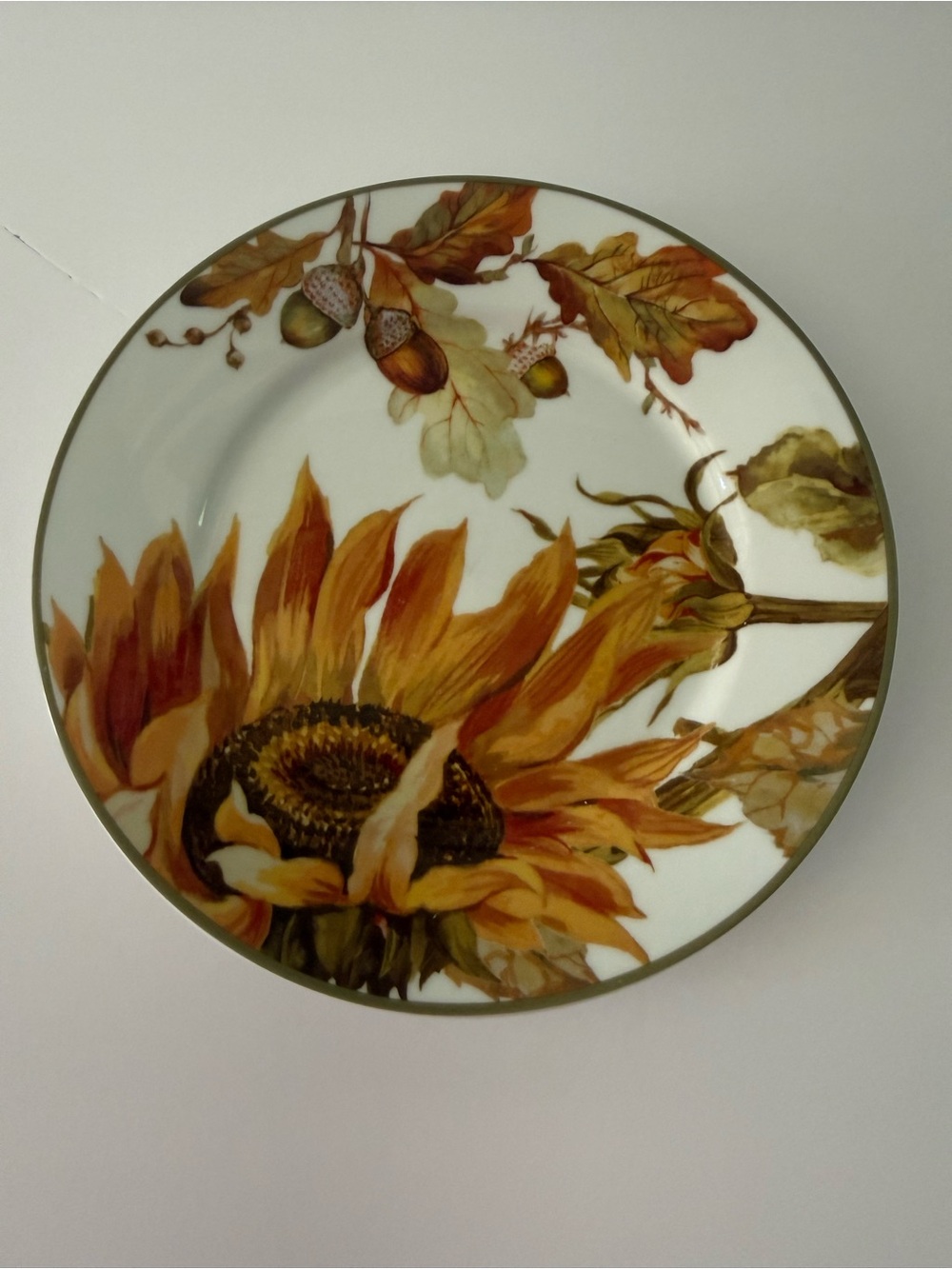 Williams Sonoma Sunflower Accent Dinner Plate -Floral Design